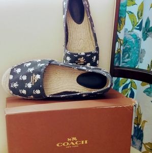 Coach Rhodelle canvas shoes size 8 espadrille rose